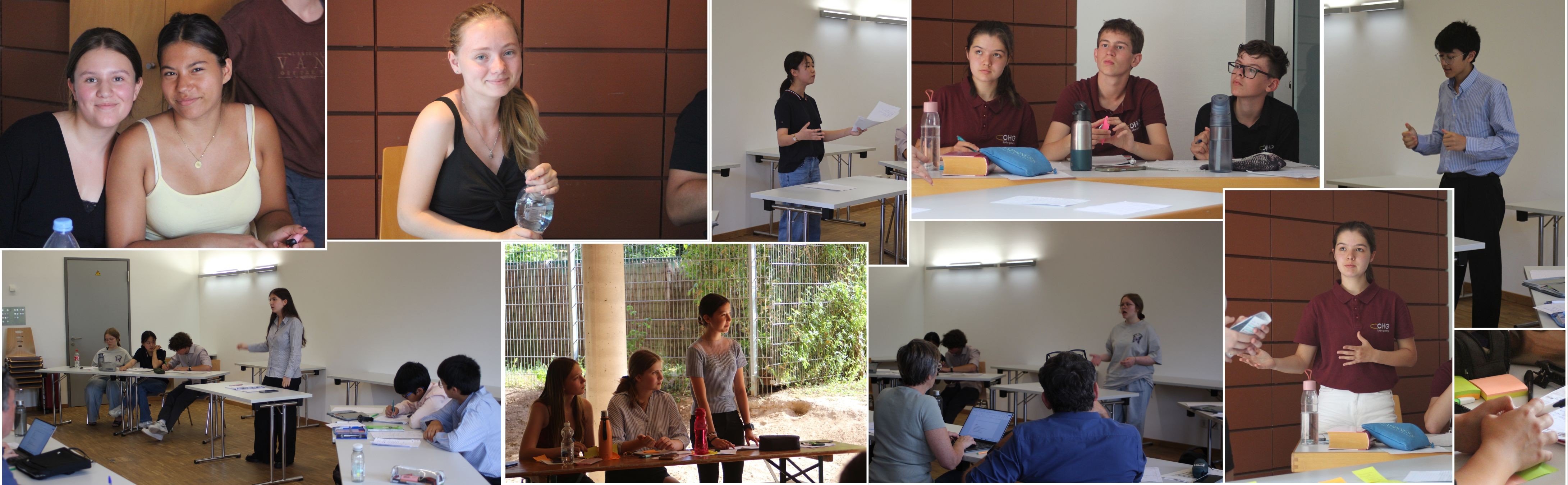 This picture shows students from various schools debating.
